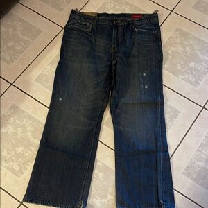 GAP Blue Relaxed Jeans with Vintage Distressing